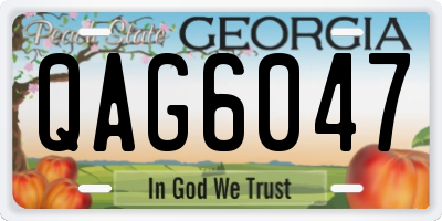 GA license plate QAG6047