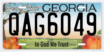 GA license plate QAG6049