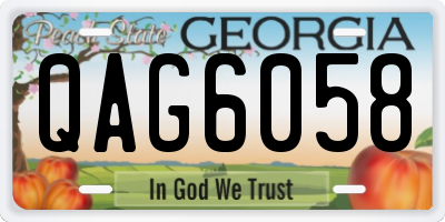 GA license plate QAG6058