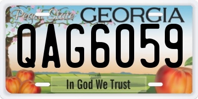 GA license plate QAG6059