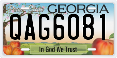 GA license plate QAG6081