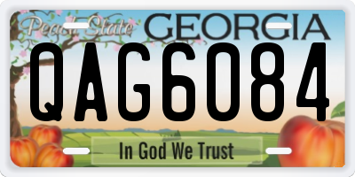 GA license plate QAG6084