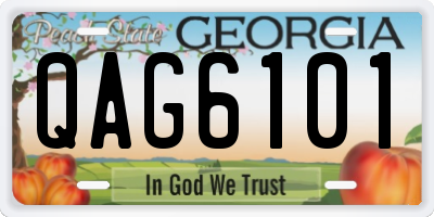 GA license plate QAG6101