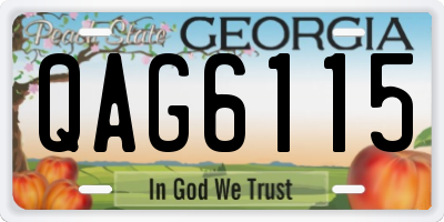 GA license plate QAG6115