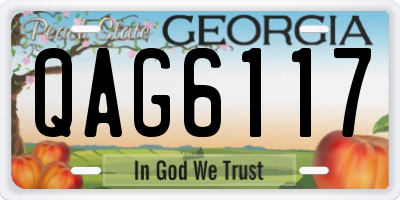 GA license plate QAG6117
