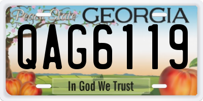GA license plate QAG6119