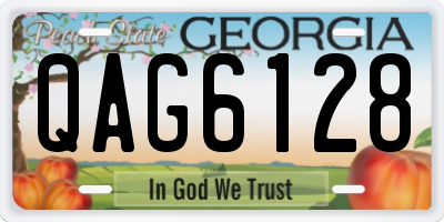 GA license plate QAG6128