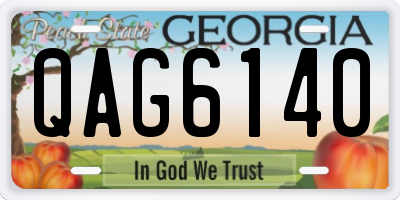 GA license plate QAG6140