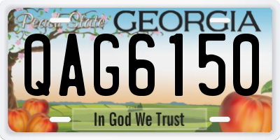 GA license plate QAG6150