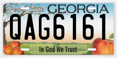 GA license plate QAG6161