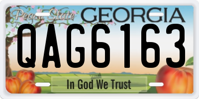 GA license plate QAG6163