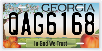 GA license plate QAG6168