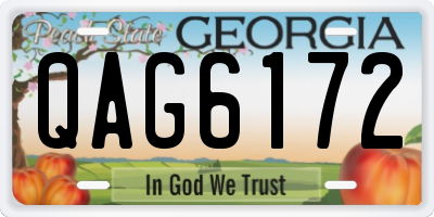 GA license plate QAG6172