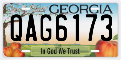 GA license plate QAG6173