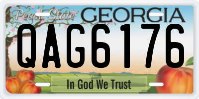 GA license plate QAG6176