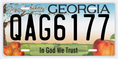 GA license plate QAG6177