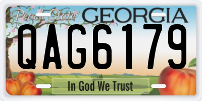 GA license plate QAG6179