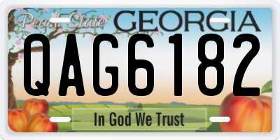 GA license plate QAG6182