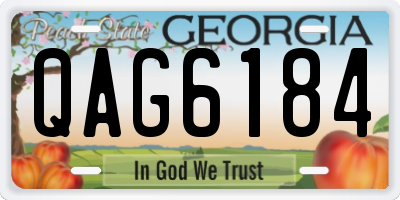 GA license plate QAG6184