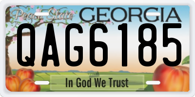 GA license plate QAG6185