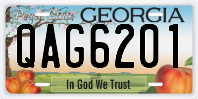 GA license plate QAG6201