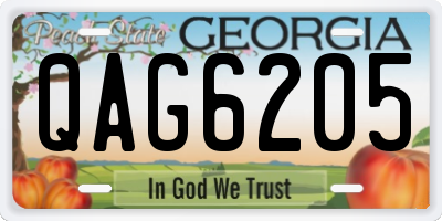 GA license plate QAG6205