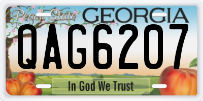 GA license plate QAG6207