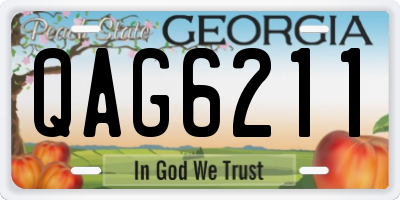 GA license plate QAG6211