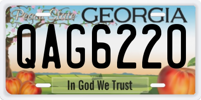 GA license plate QAG6220