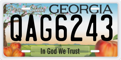 GA license plate QAG6243