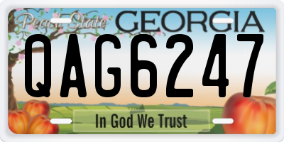 GA license plate QAG6247