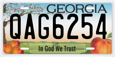 GA license plate QAG6254