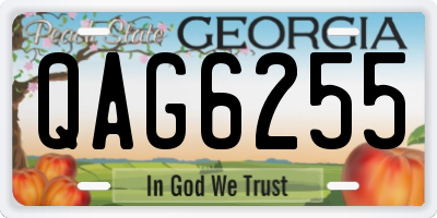 GA license plate QAG6255