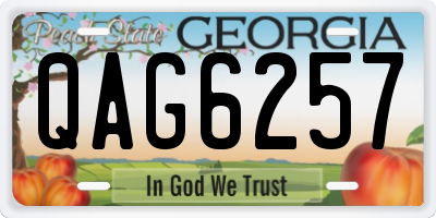 GA license plate QAG6257