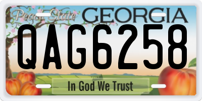 GA license plate QAG6258