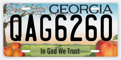GA license plate QAG6260