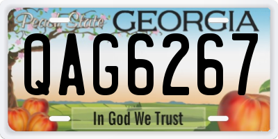 GA license plate QAG6267