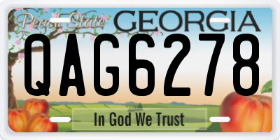 GA license plate QAG6278