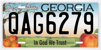 GA license plate QAG6279
