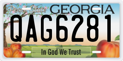 GA license plate QAG6281
