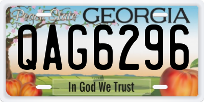 GA license plate QAG6296
