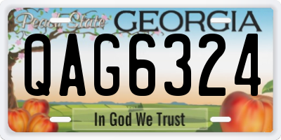 GA license plate QAG6324