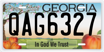 GA license plate QAG6327