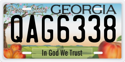 GA license plate QAG6338