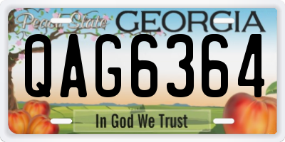 GA license plate QAG6364