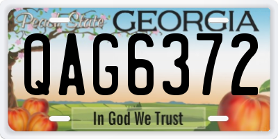 GA license plate QAG6372
