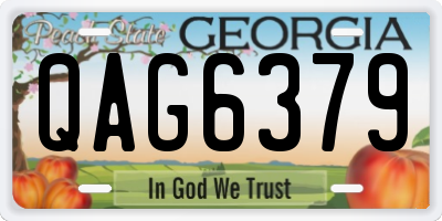 GA license plate QAG6379