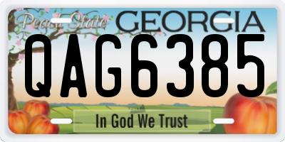 GA license plate QAG6385