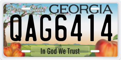 GA license plate QAG6414