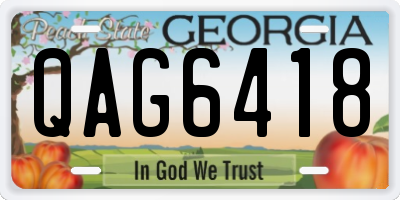 GA license plate QAG6418